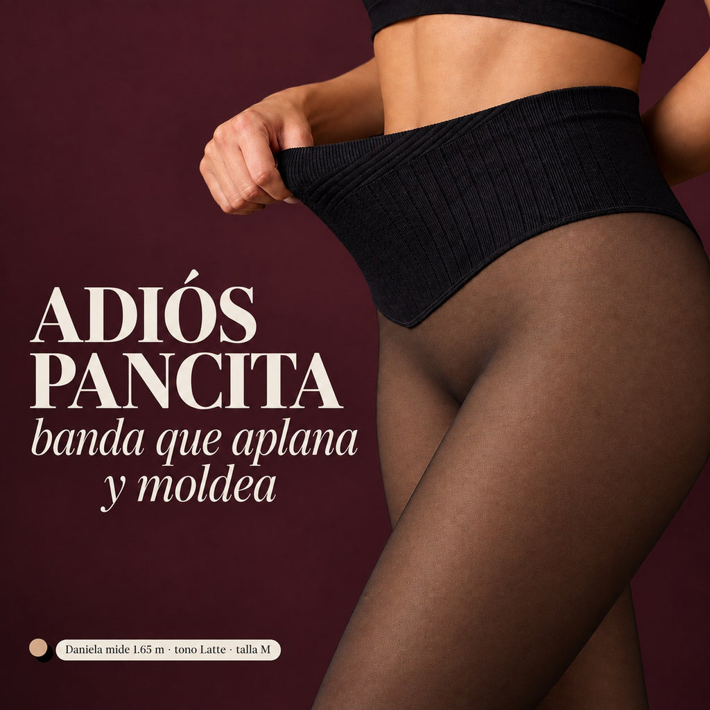 Medias térmicas con faja que aplana la pancita