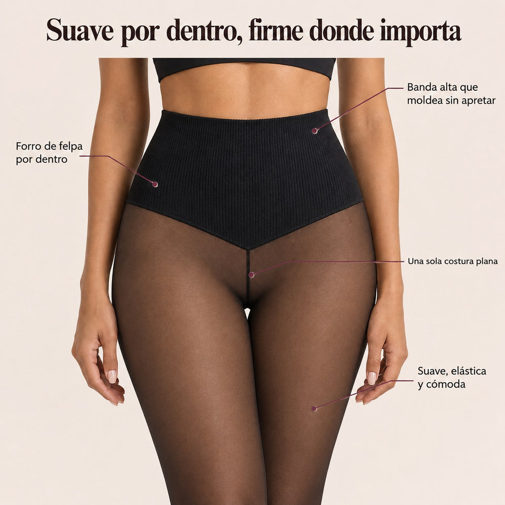 Así están hechas: faja alta, forro de felpa y una sola costura