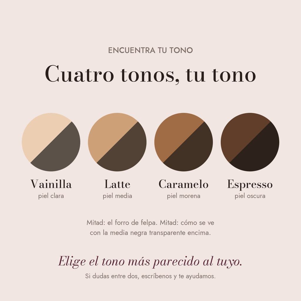 Encuentra tu tono: Vainilla, Latte, Caramelo y Espresso